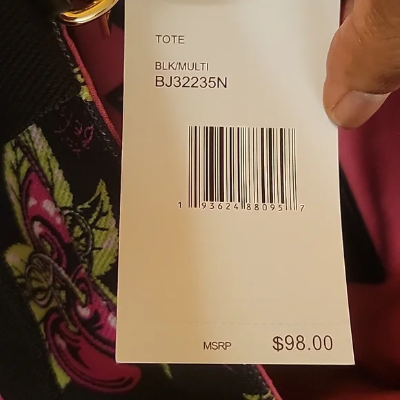 BETSEY JOHNSON FLORAL CANVAS TOTE - Picture 7 of 16